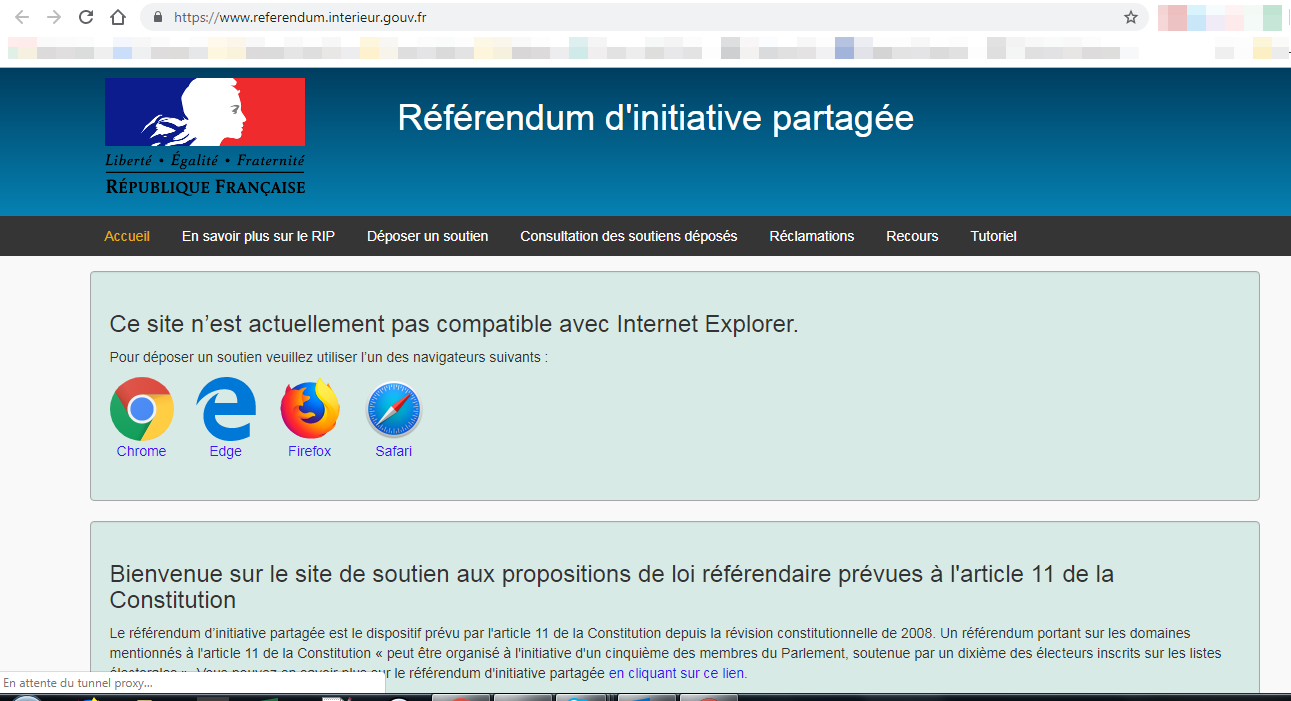 Logo sur le site du référendum